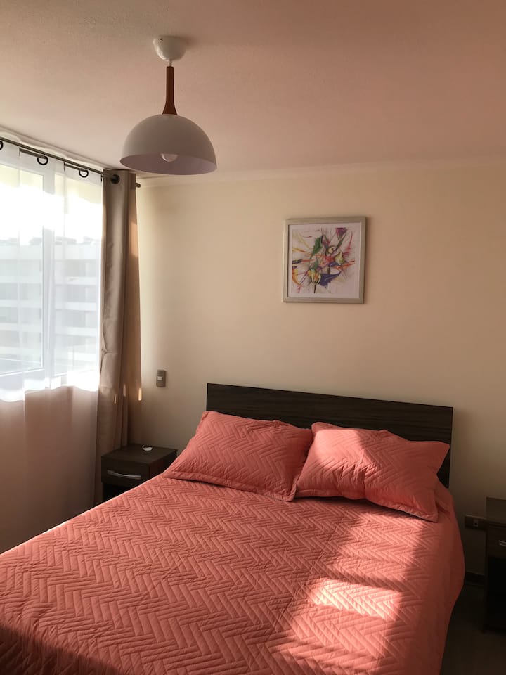 Krevat i rehatshëm dhe dhomë me madhësi dopio "queen".