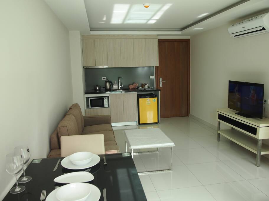 Dining room and kitchen