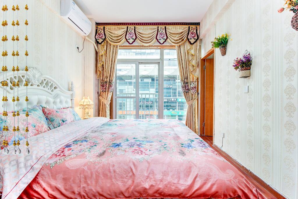 缎面床品,欧式窗帘,美美哒!