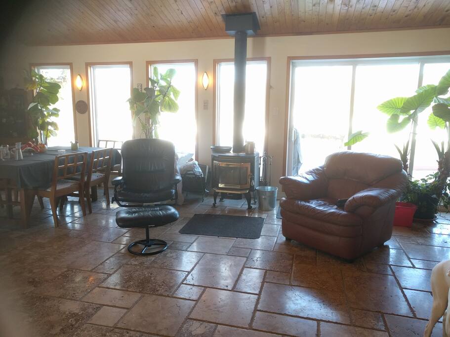 Windows & wood stove