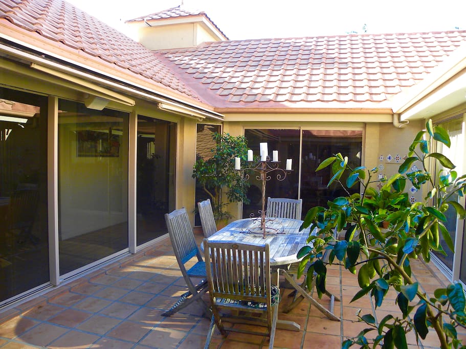 Courtyard for alfresco dining or a sunny breakfast