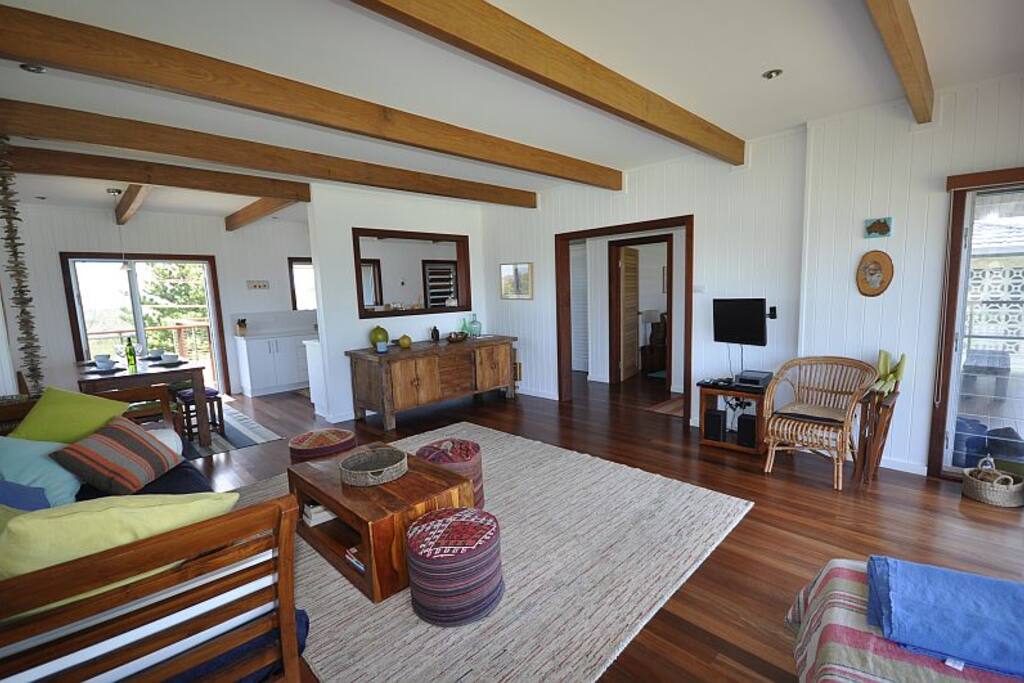 Open plan living and dining