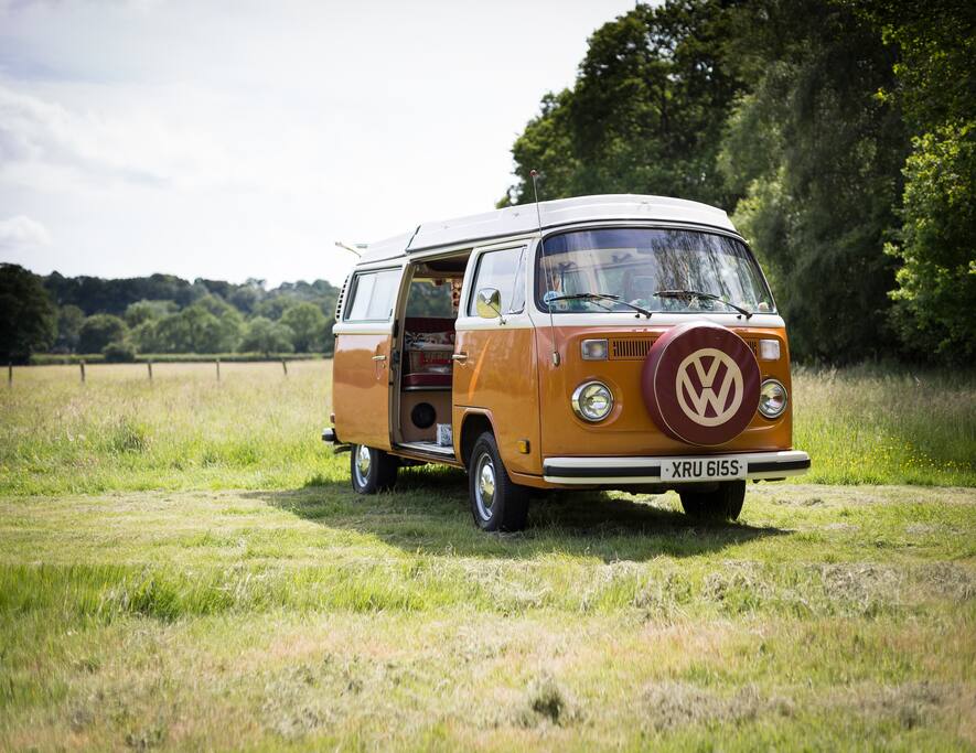 Orange VW t2 vanlife