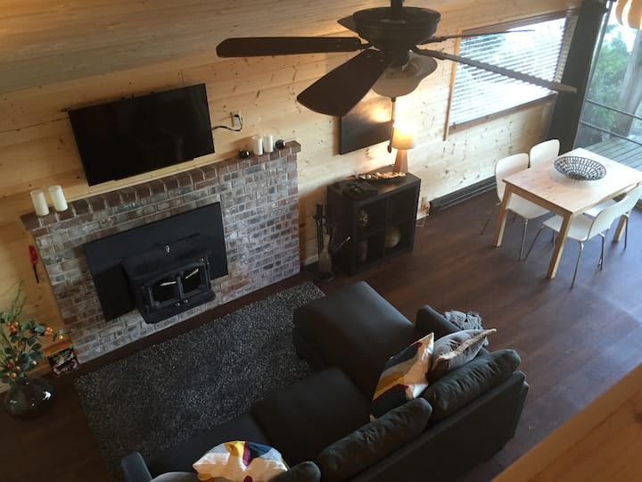 Social Distance at Secret Island Beach Cabin. Cabins for Rent in