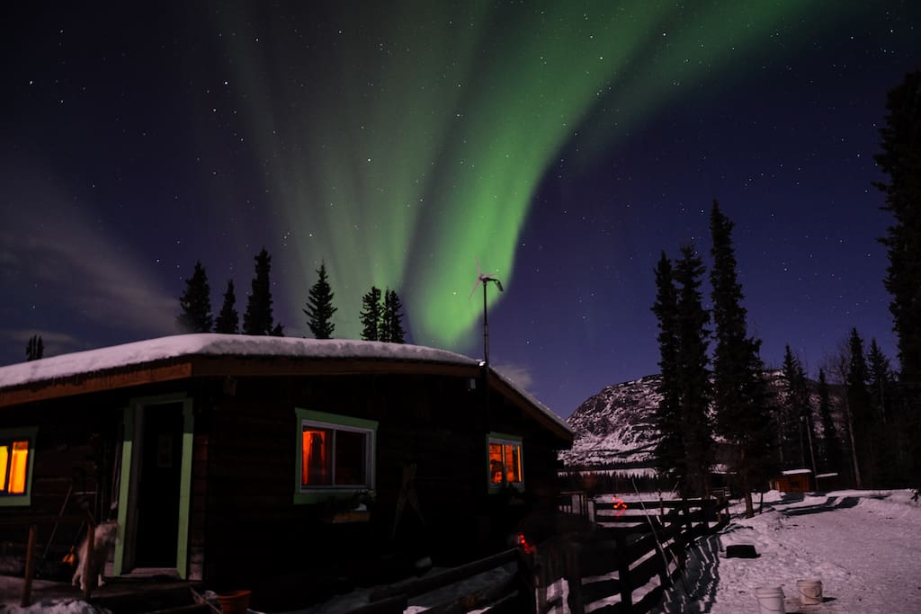 Aurora over Lynx Track Farm and B&B