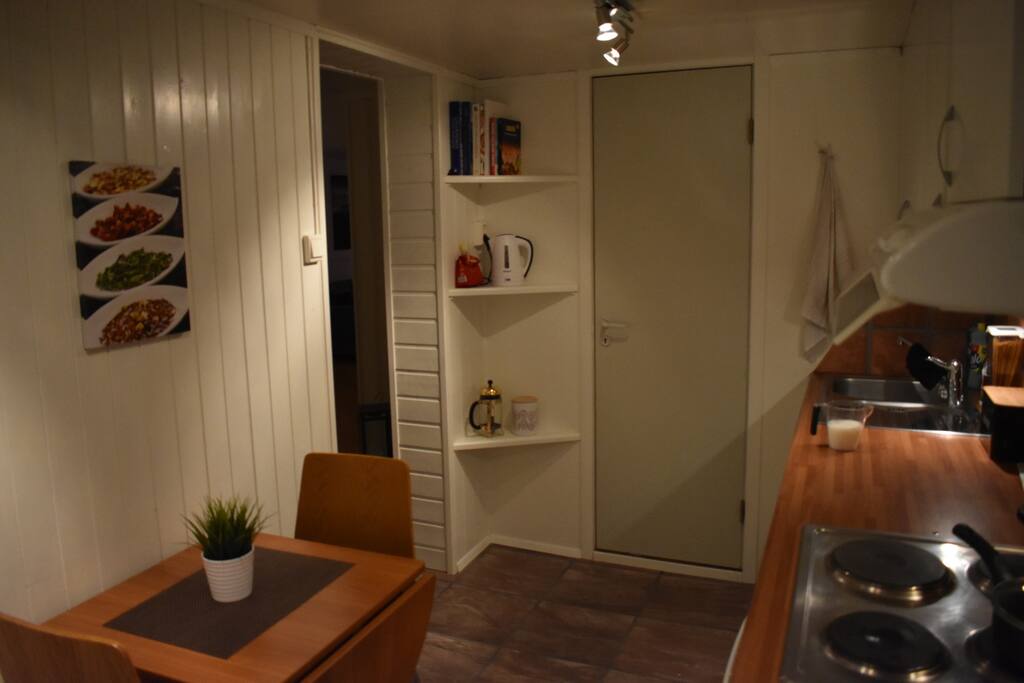Kitchen table for two with expanding possibility