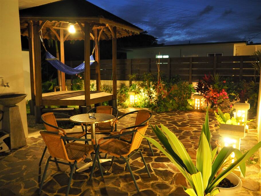 night bbq space