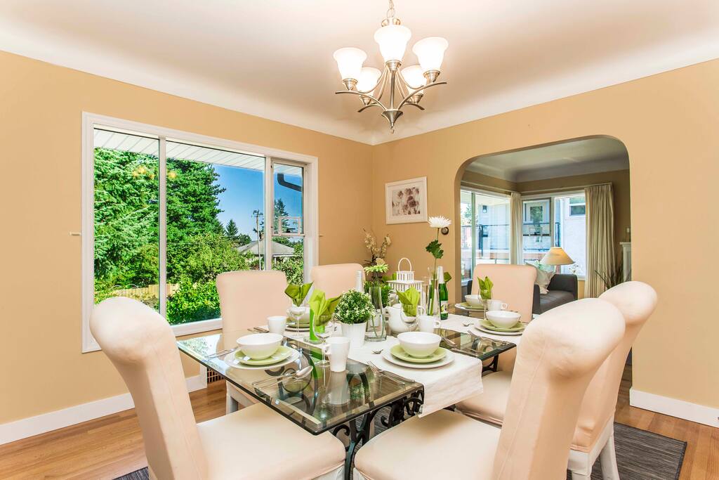 Dining Room separate from living room. extra chair is available.