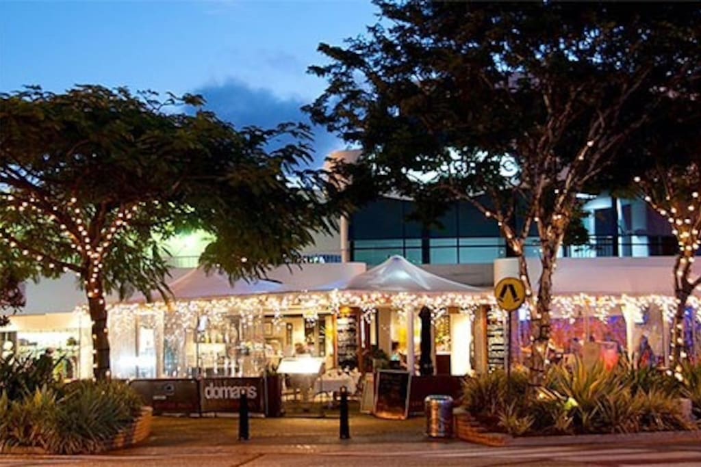 Tedder Avenue restaurants at night