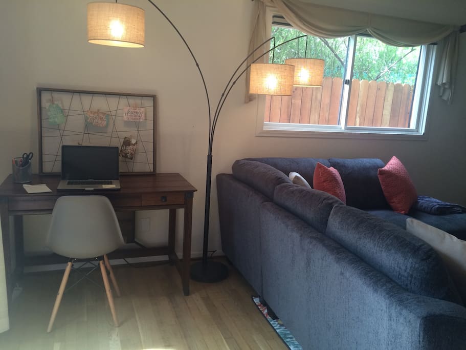 Comfortable space to surf the web or catch up on work