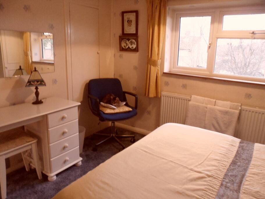 Dresser with stool and cupboard