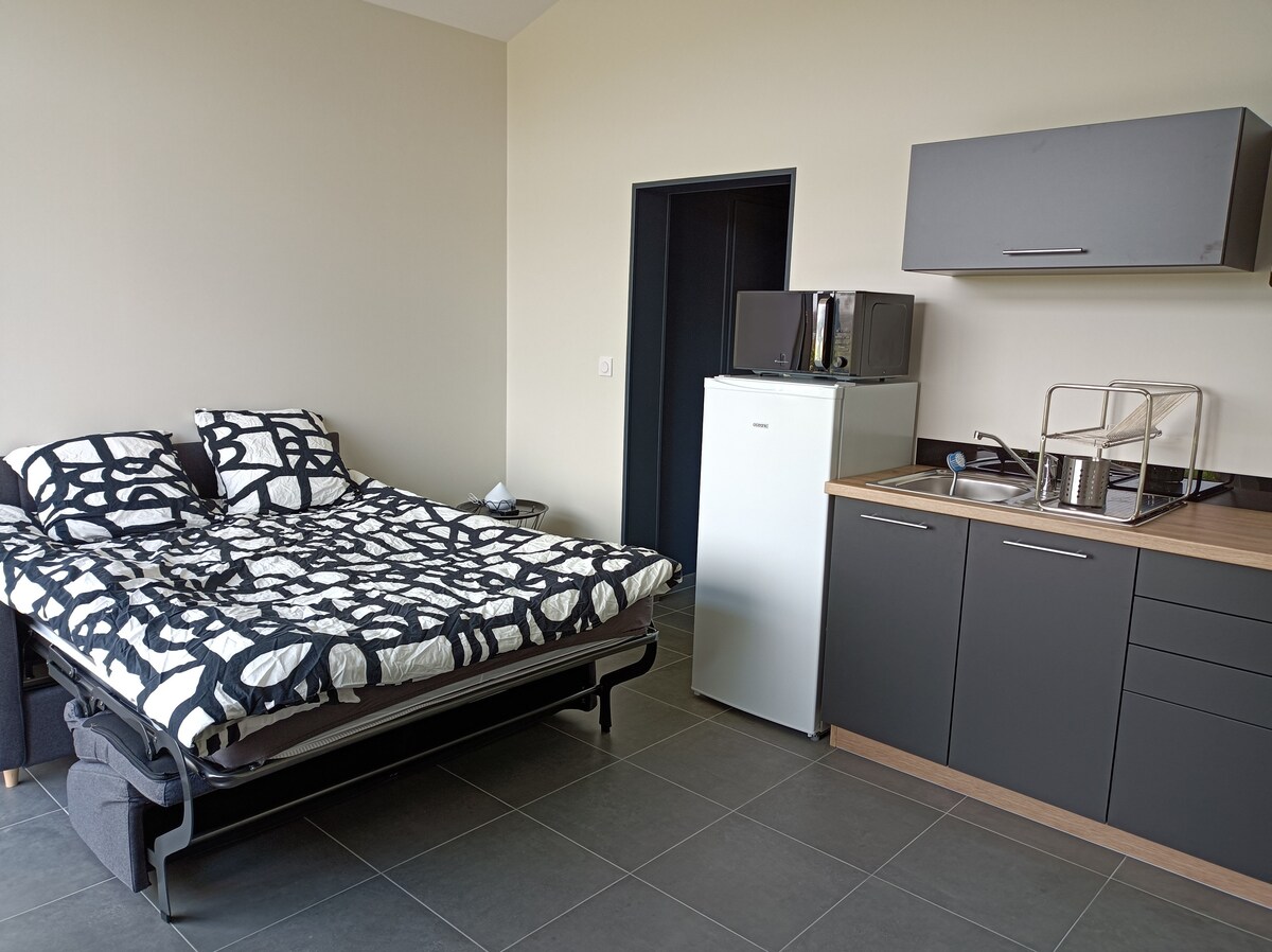 Sala de estar con sofá cama