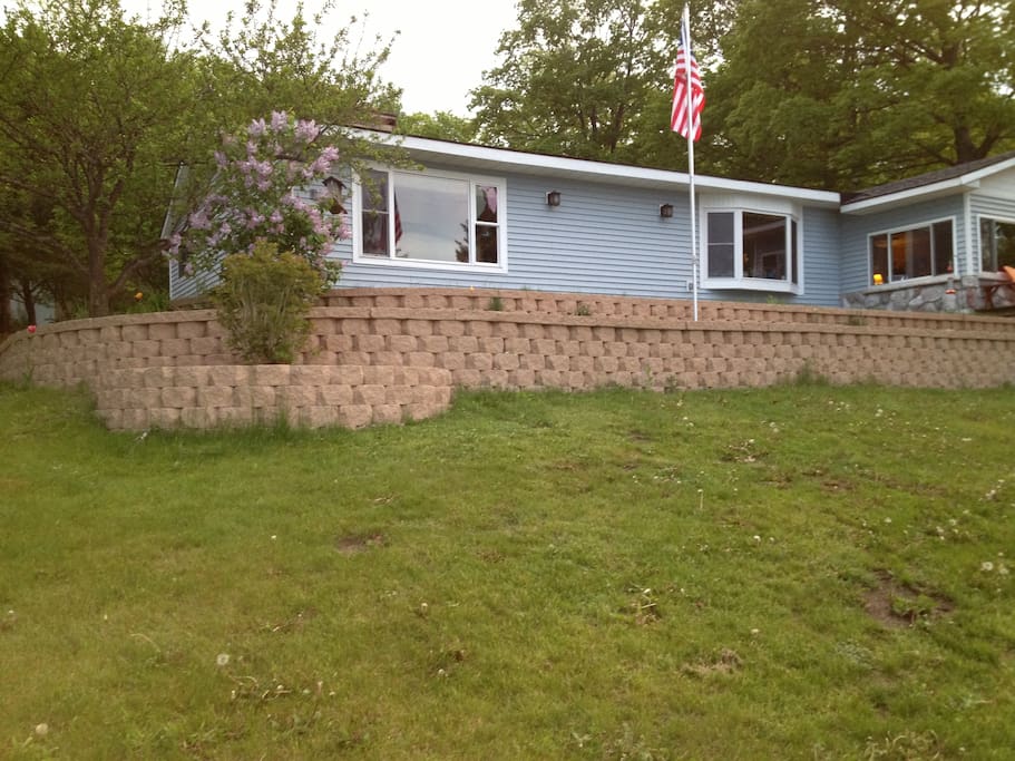 The view of our home from the lake.