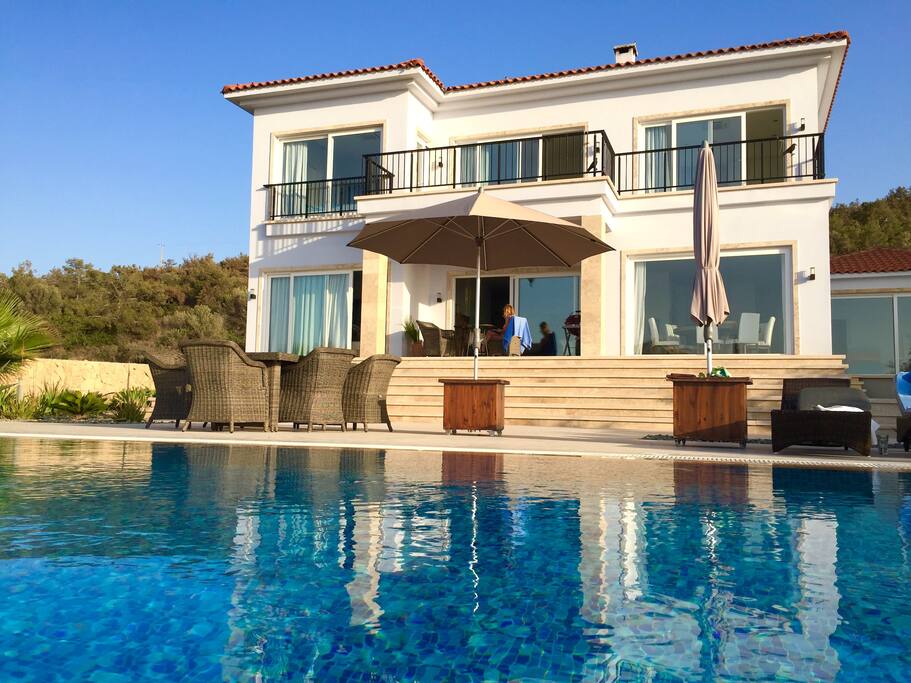 The villa with four bedrooms with ensuite bathroom and large Infinity pool.