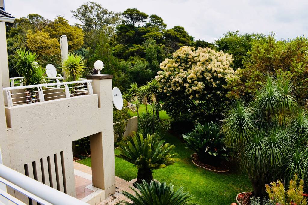 Gardens below balcony/patio