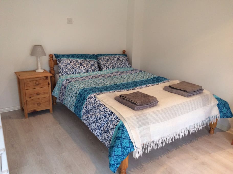 Bedroom area with double bed