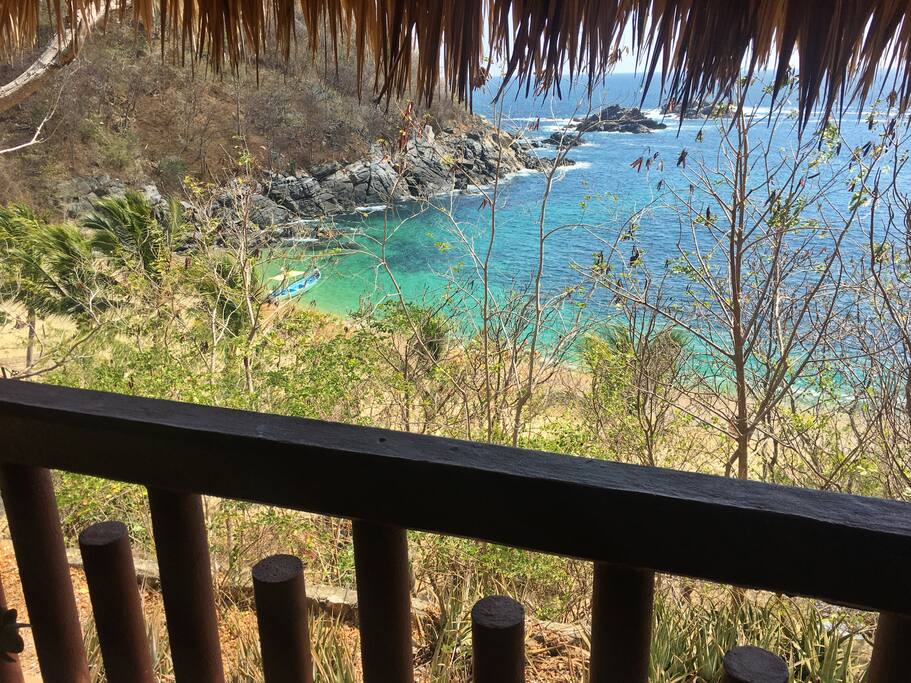 The view from the balcony of Cabaña Saturno