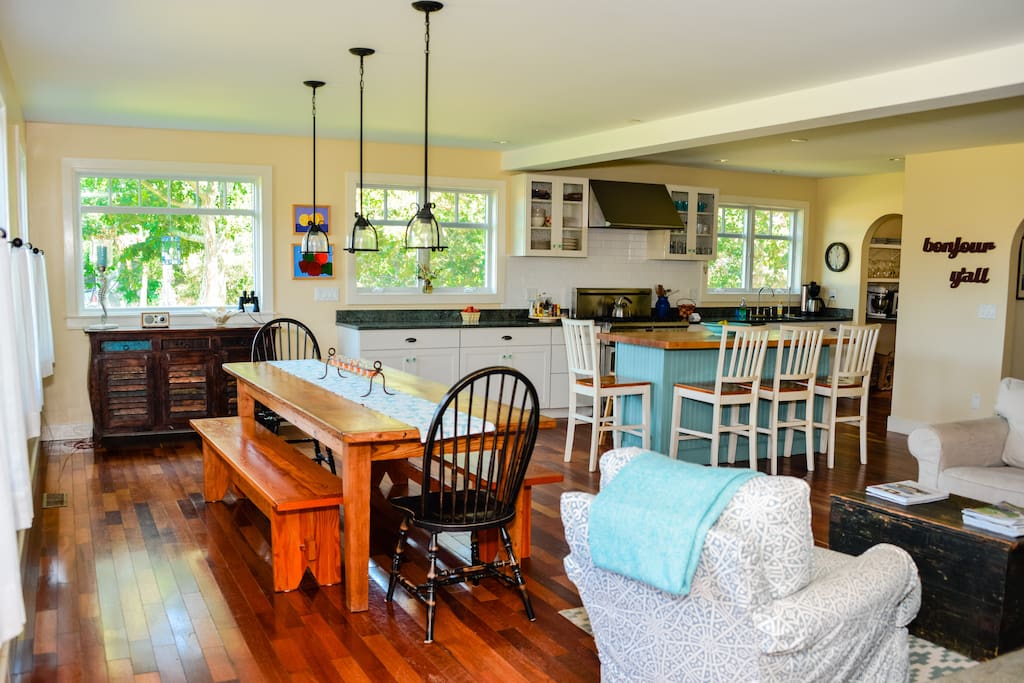 Spacious kitchen for family gathering and entertaining