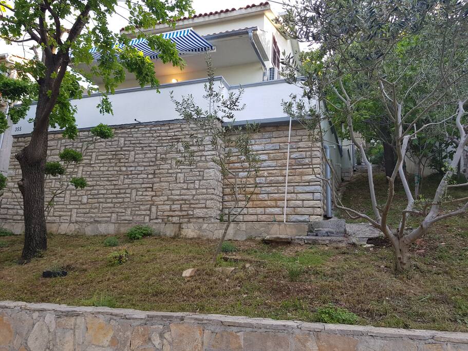 In front view of the house
