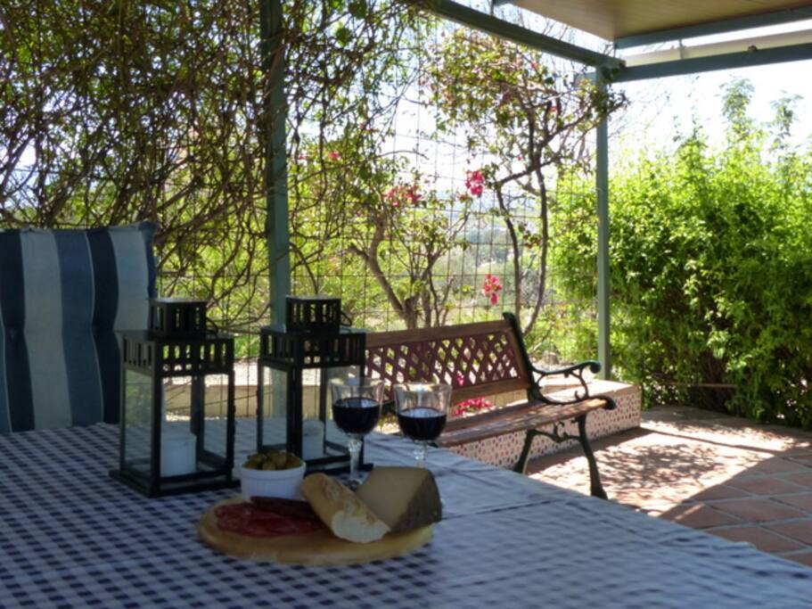 Shaded terrace