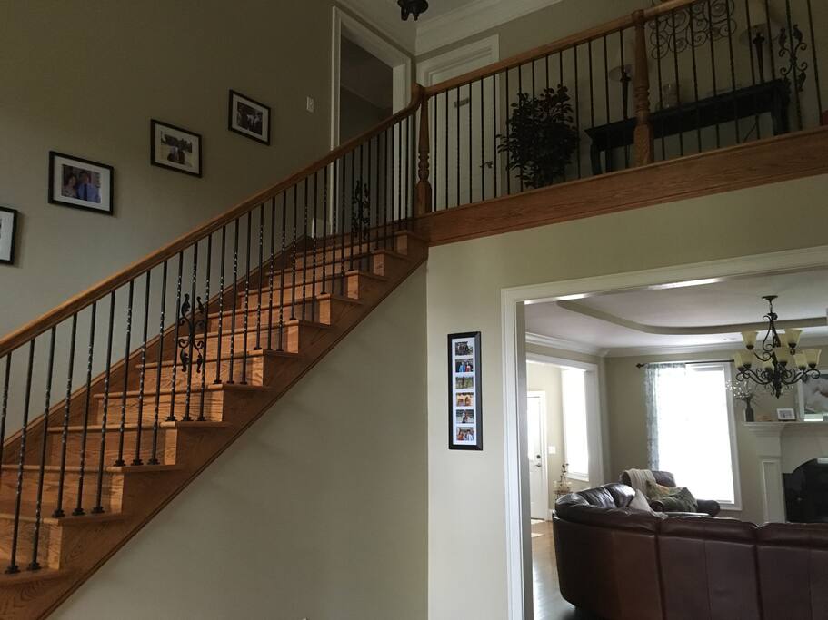Your comfy bed is waiting for you upstairs.