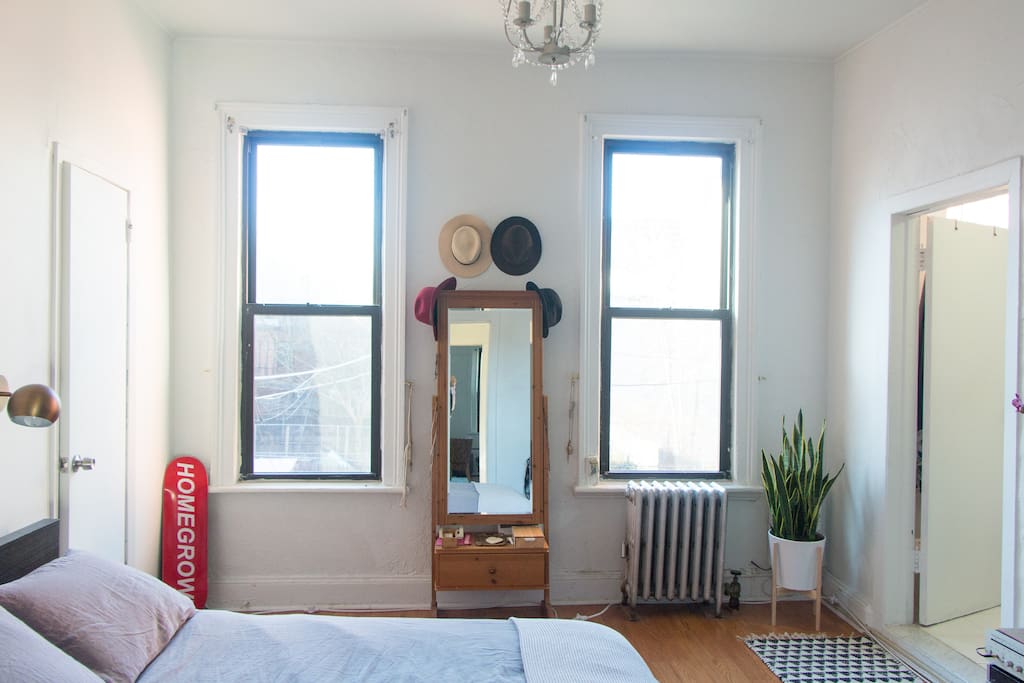 Bedroom window faces backyards and is very quiet