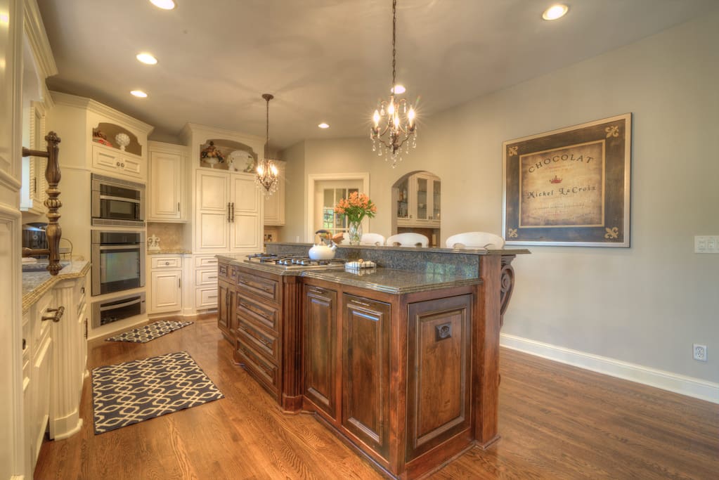 Kitchen has Sub Zero frig, built in dishwasher, full oven plus high speed oven/microwave