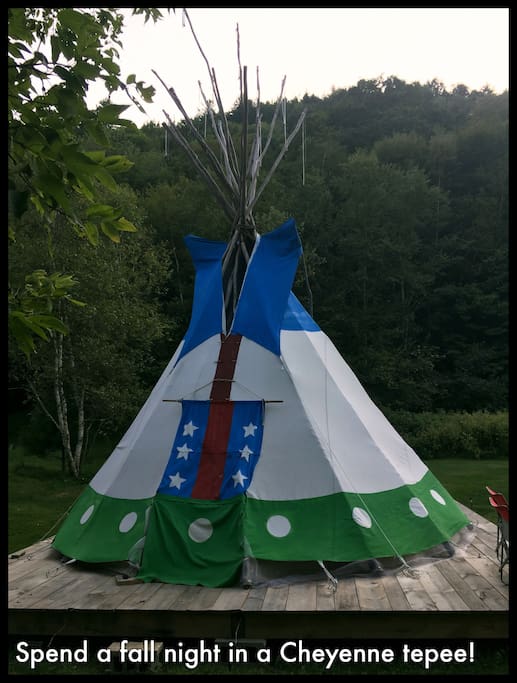 Book our home in September or October and 2 can stay in our authentic Cheyenne tepee for free. Choose your night any time in the next year.