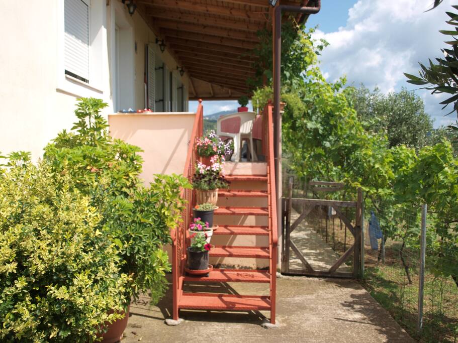 Separate entrance to studio