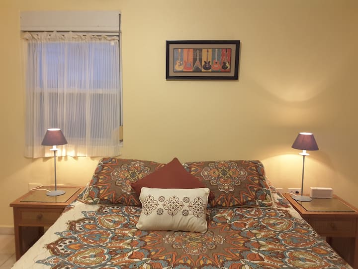 Spacious and quiet master bedroom. 