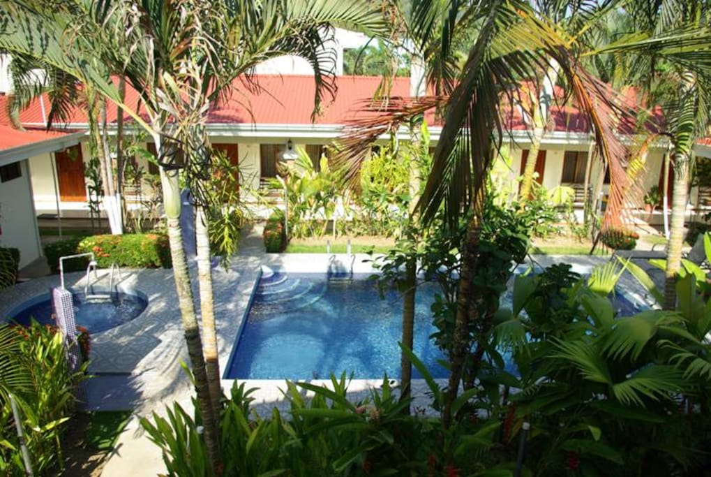 above view of pool