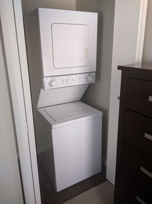 In-unit stacked washer & dryer