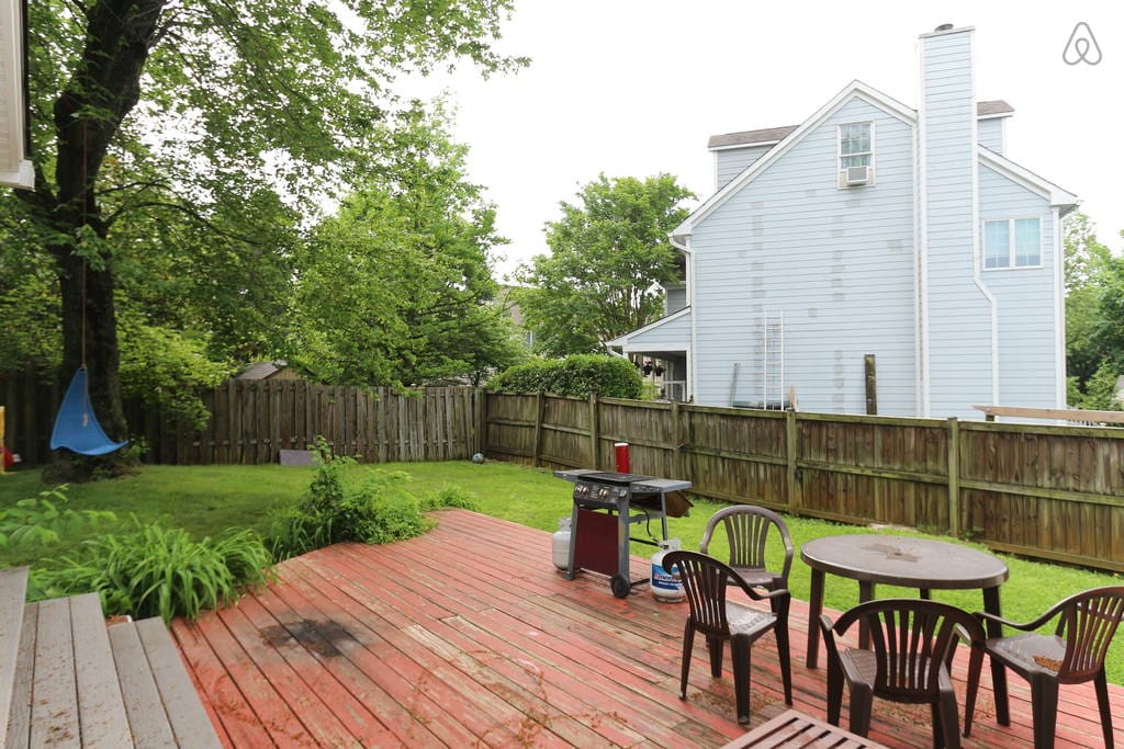 back deck ....great for summer drinks outside