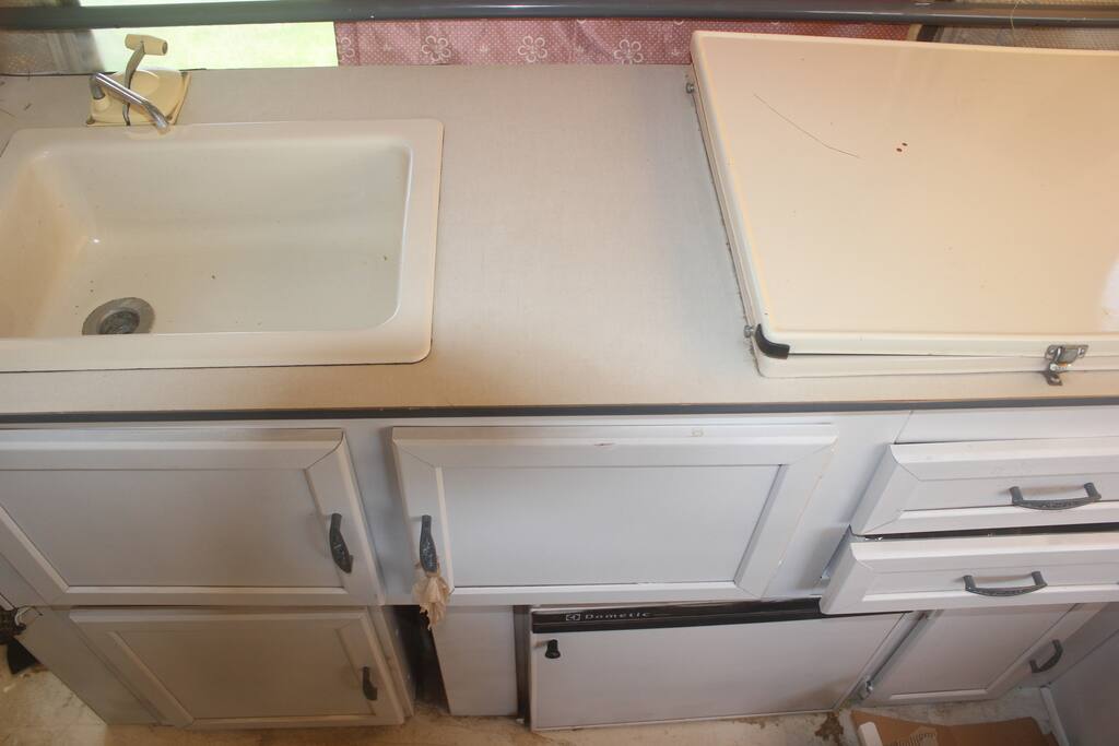 Galley (no water, but a cooler will be provided. the house has a hose)