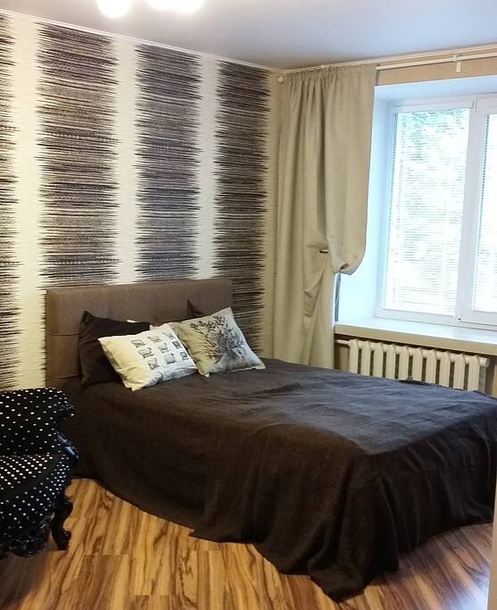 Bed by the window