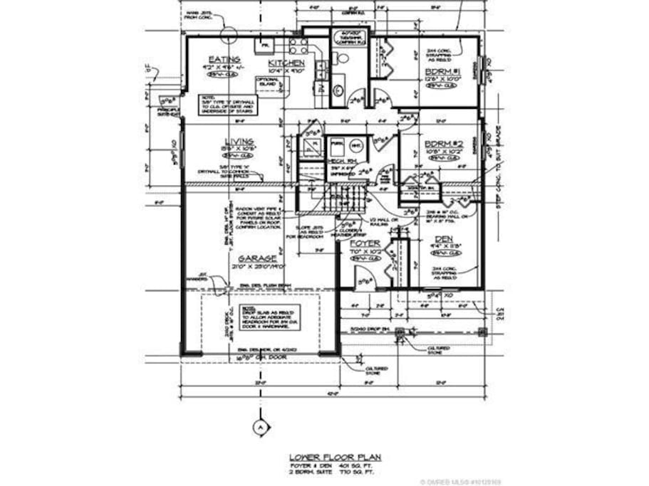 Floor plan for the 2 bedroom suite