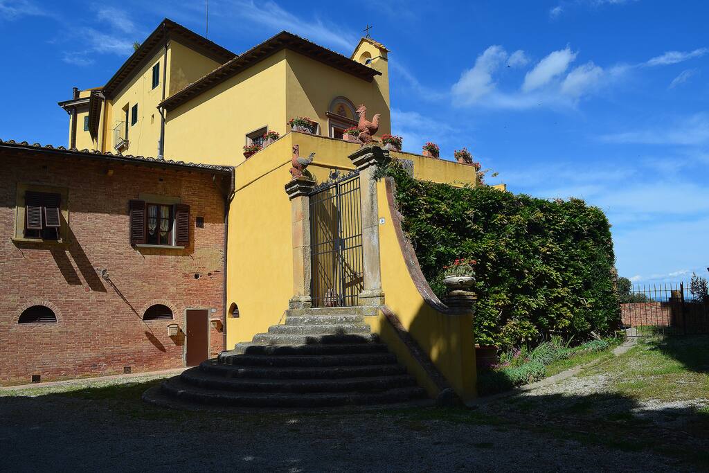 the stairs to get to the Villa