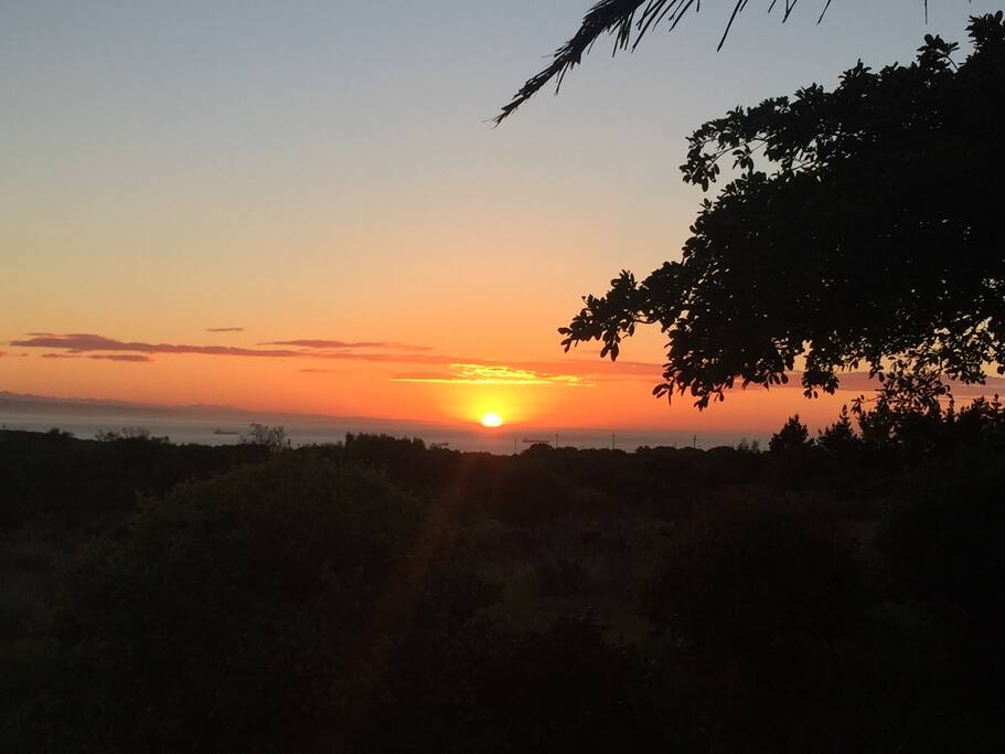 Watch an Autumn sunrise from the patio