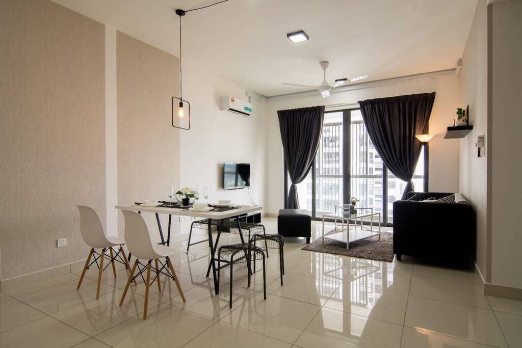 Living room with balcony