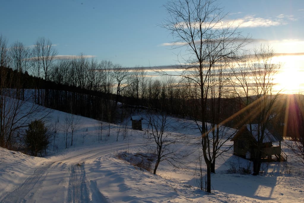 WINTER CAMPING IS AVAILABLE! Winter time on the farm is also beautiful.