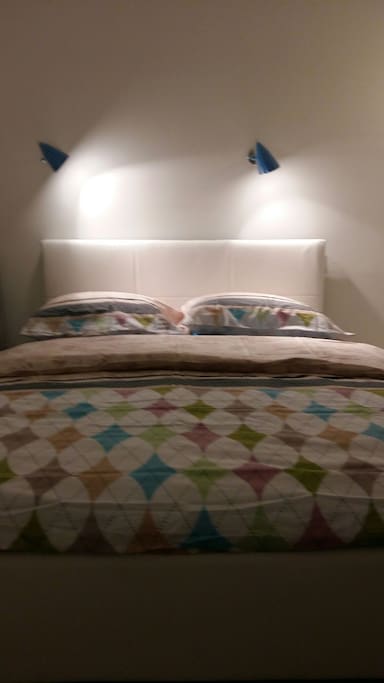 Brand new bed in room