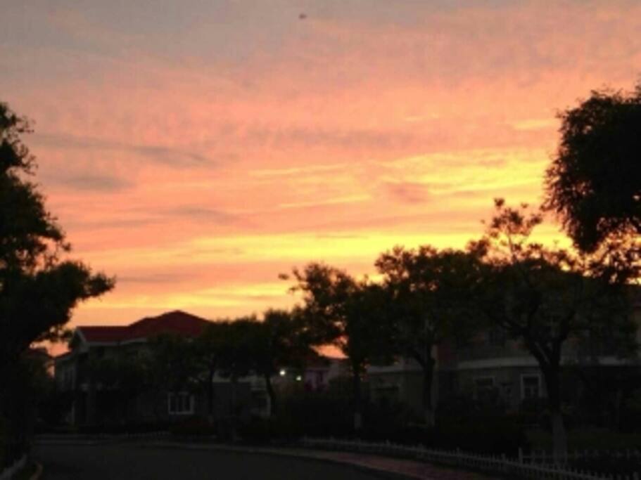 火红的夕阳