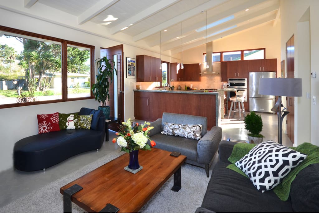 Living area. Huge windows, lots of light!