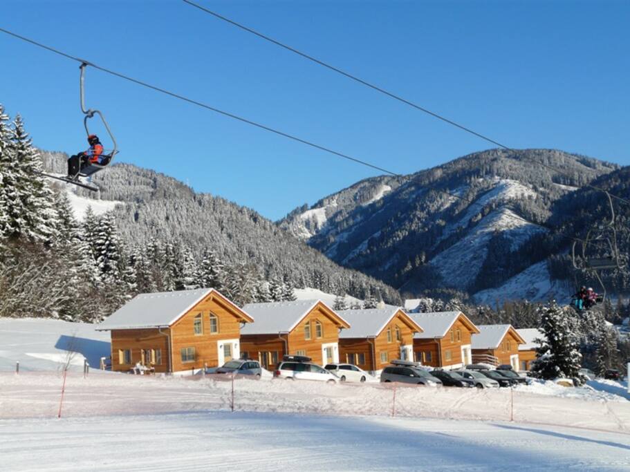 Ferienpark Gaal direkt an der Skipiste