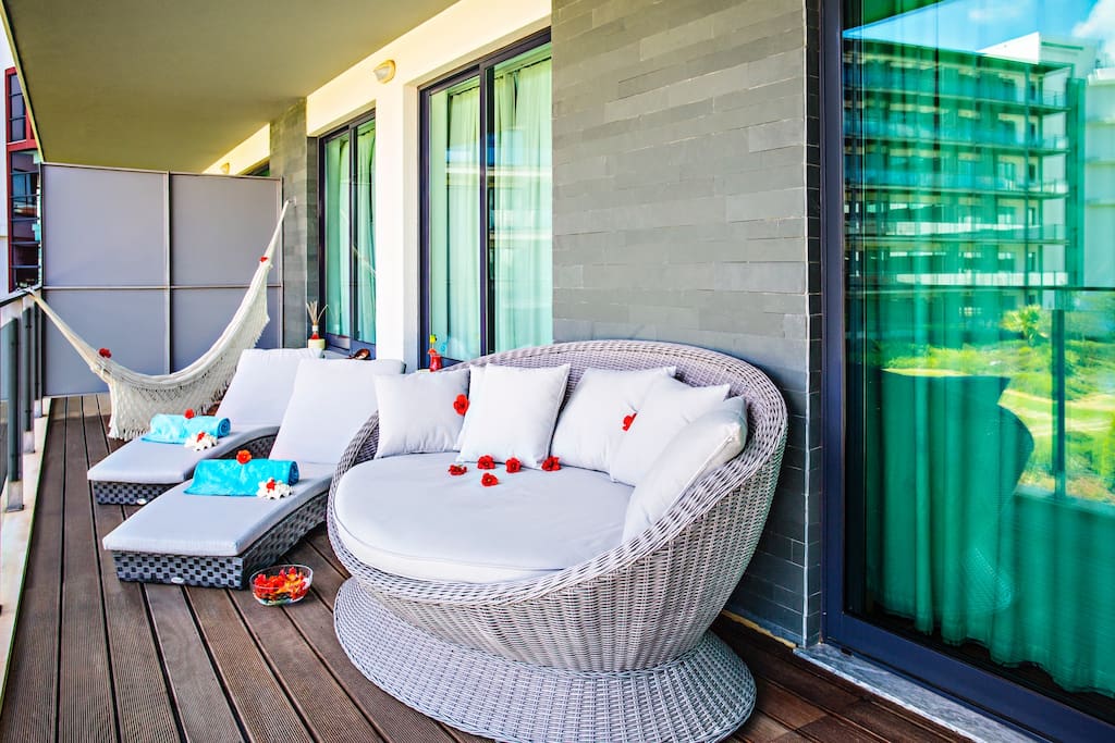 Our new luxury balcony!