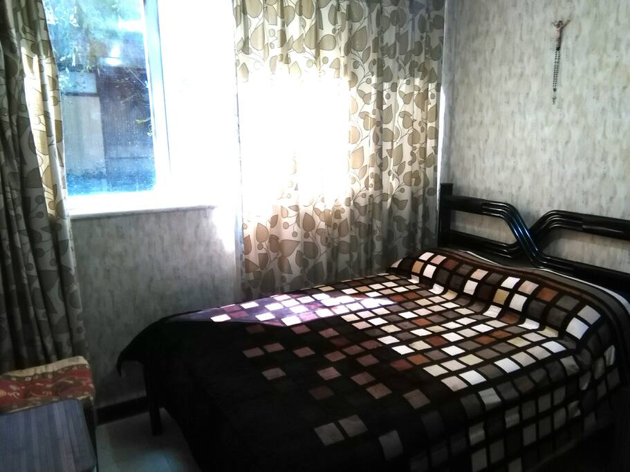 Cozy room, always well lit.