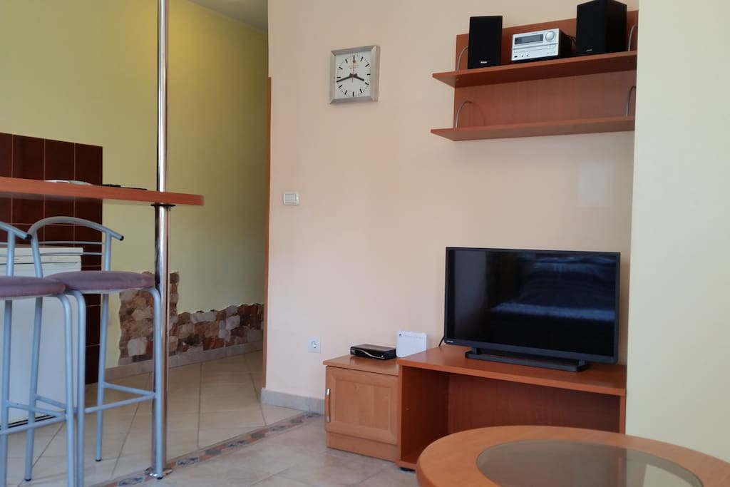 Living room and kitchen