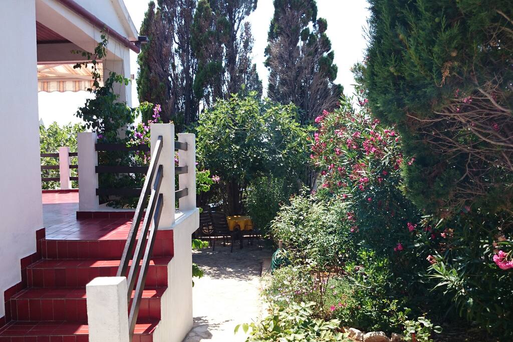 The entrance to the house