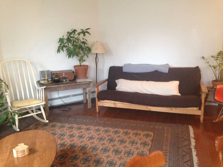 Living room - futon opens into extra bed