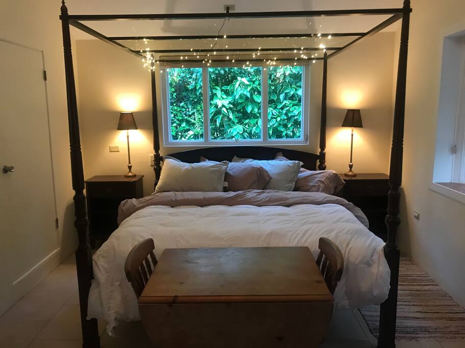 King size bed.